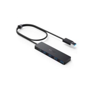 4-Port USB 3.0 Ultra Slim Data Hub w/2ft Cable
