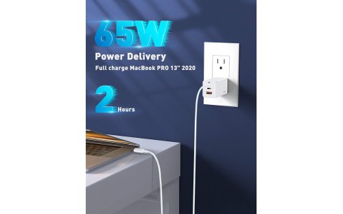3-Port USB-C Travel Charger - 65W - Image 3